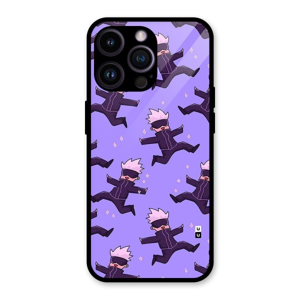 Happy Gojo Glass Back Case for iPhone 14 Pro Max