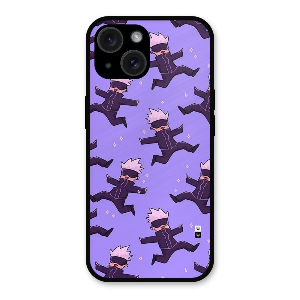 Happy Gojo Metal Back Case for iPhone 15
