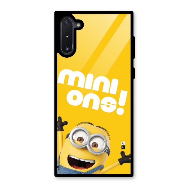 Happy Minion Glass Back Case for Galaxy Note 10