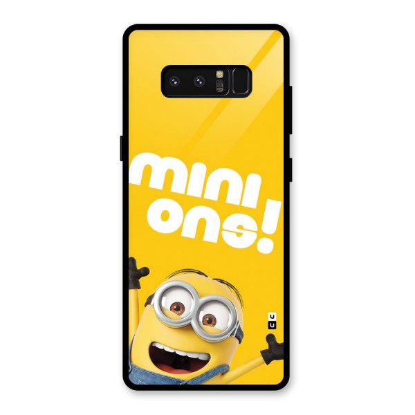 Happy Minion Glass Back Case for Galaxy Note 8