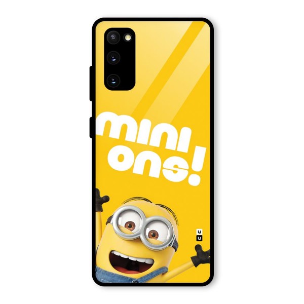 Happy Minion Glass Back Case for Galaxy S20 FE 5G