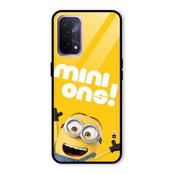 Happy Minion Glass Back Case for Oppo A74 5G