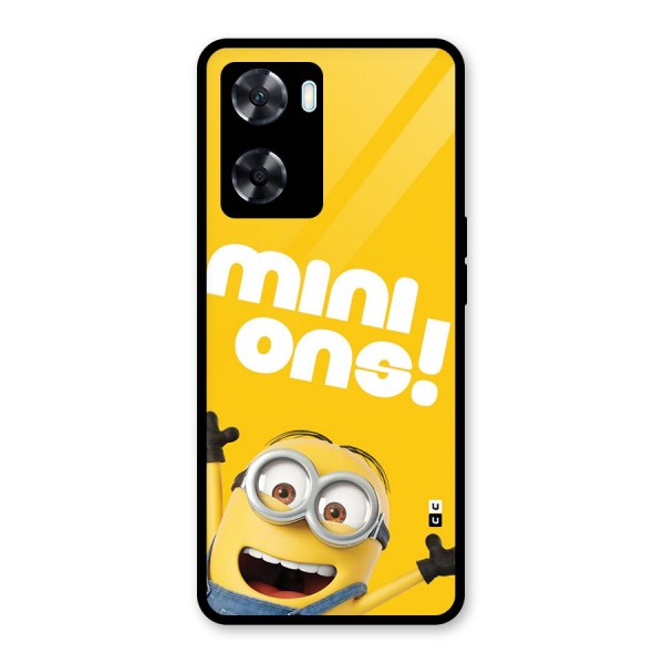 Happy Minion Glass Back Case for Oppo A77