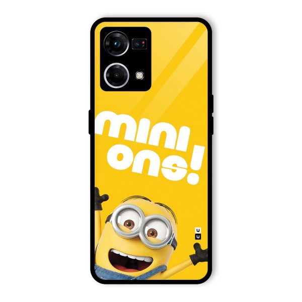 Happy Minion Glass Back Case for Oppo F21 Pro 4G