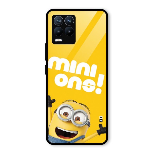 Happy Minion Glass Back Case for Realme 8 Pro