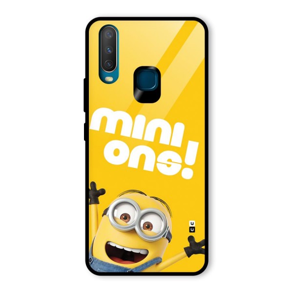 Happy Minion Glass Back Case for Vivo Y12