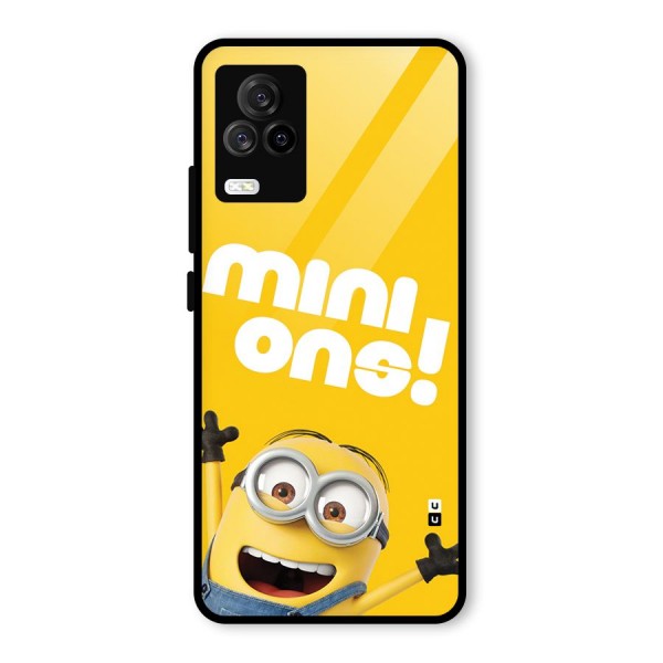 Happy Minion Glass Back Case for Vivo iQOO 7 Legend 5G