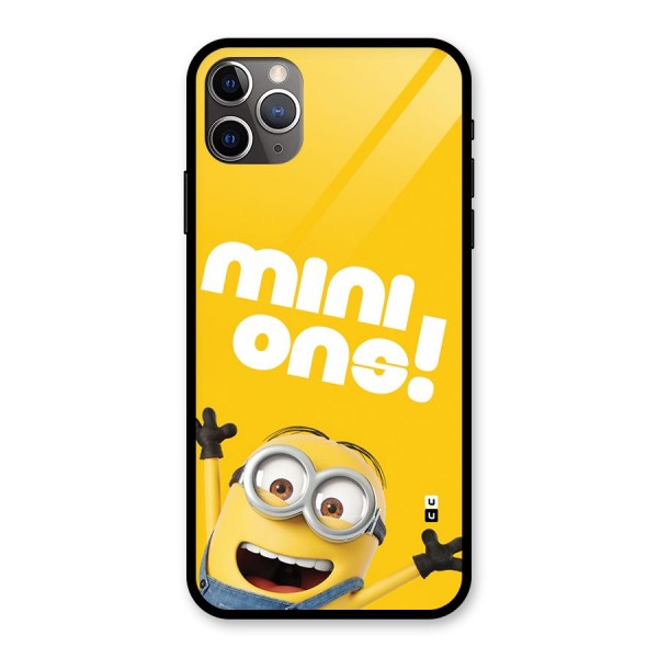 Happy Minion Glass Back Case for iPhone 11 Pro Max