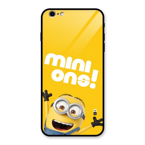 Happy Minion Glass Back Case for iPhone 6 Plus 6S Plus