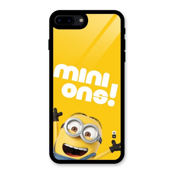Happy Minion Glass Back Case for iPhone 7 Plus