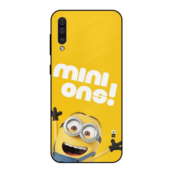 Happy Minion Metal Back Case for Galaxy A30s