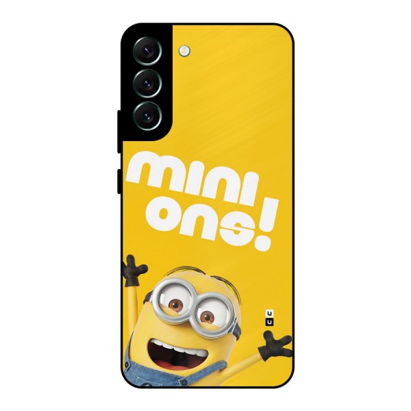 Happy Minion Metal Back Case for Galaxy S22 Plus 5G