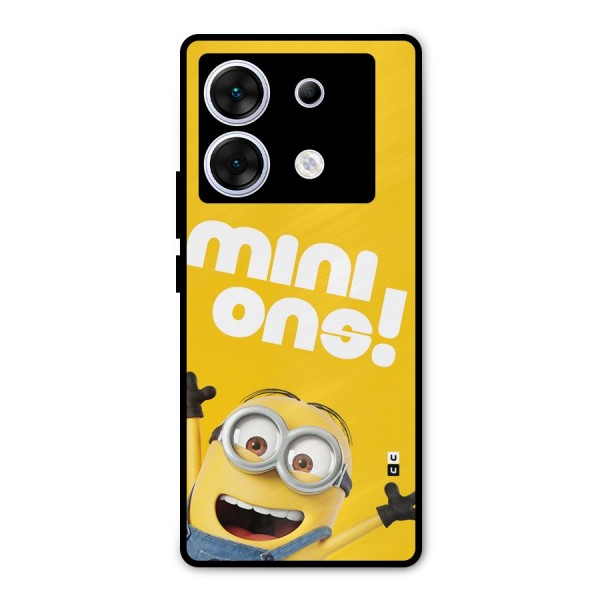 Happy Minion Metal Back Case for Infinix Zero 30 5G