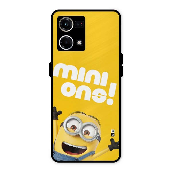 Happy Minion Metal Back Case for Oppo F21 Pro 4G