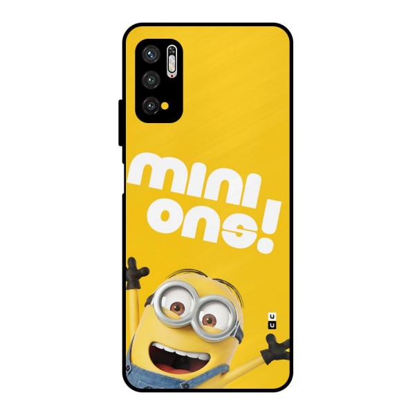 Happy Minion Metal Back Case for Poco M3 Pro 5G