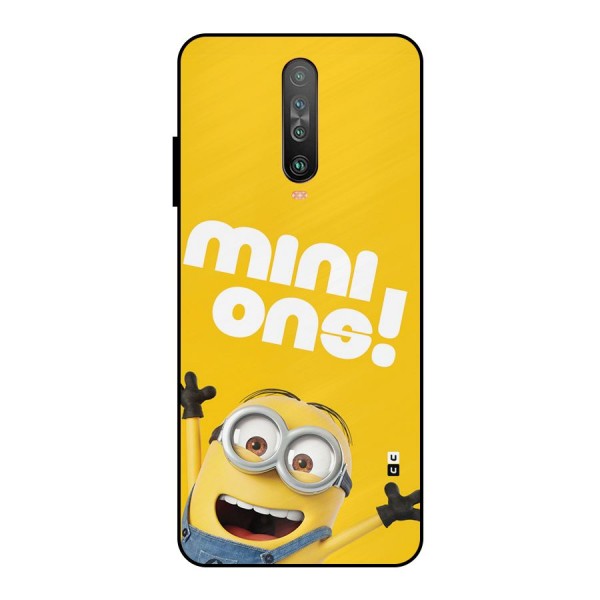 Happy Minion Metal Back Case for Poco X2