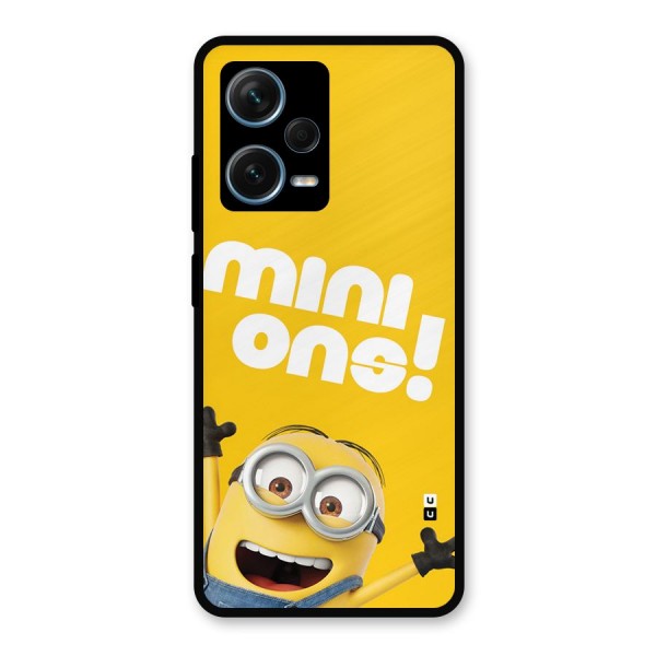 Happy Minion Metal Back Case for Redmi Note 12 Pro Plus 5G