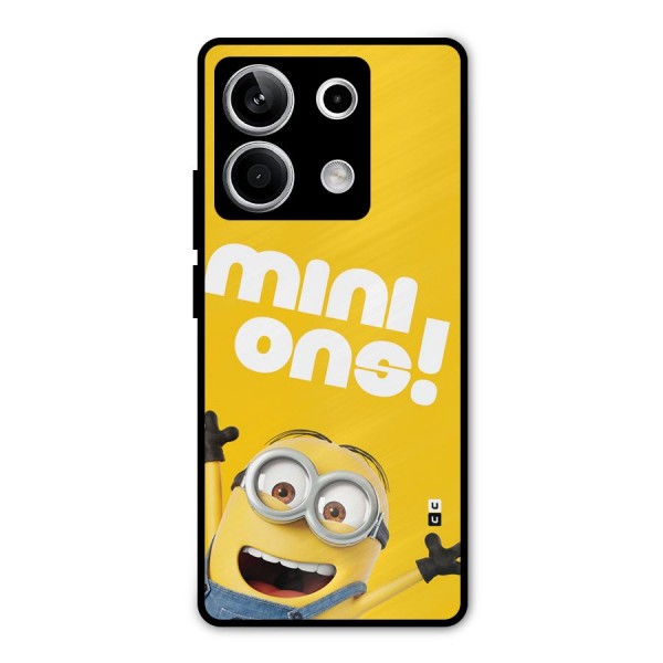 Happy Minion Metal Back Case for Redmi Note 13 5G