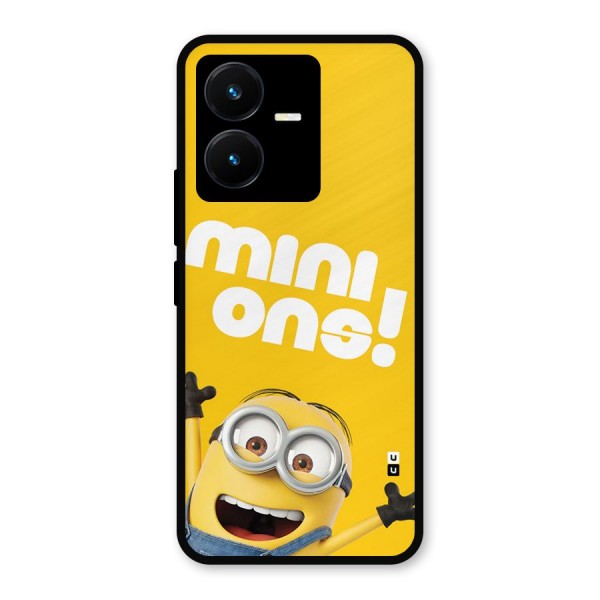 Happy Minion Metal Back Case for Vivo Y22