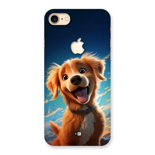 Happy Puppy Back Case for iPhone 7 Apple Cut