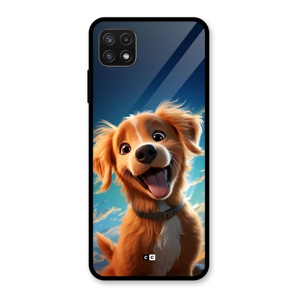Happy Puppy Glass Back Case for Galaxy A22 5G