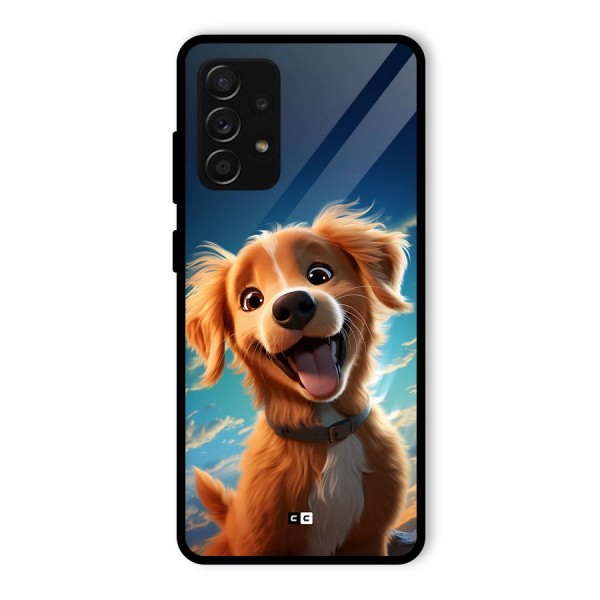 Happy Puppy Glass Back Case for Galaxy A53 5G
