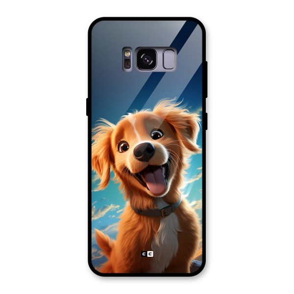 Happy Puppy Glass Back Case for Galaxy S8