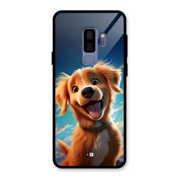 Happy Puppy Glass Back Case for Galaxy S9 Plus