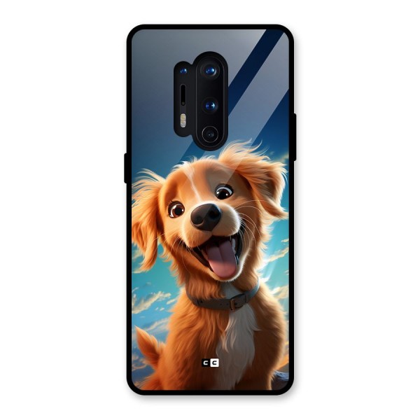 Happy Puppy Glass Back Case for OnePlus 8 Pro