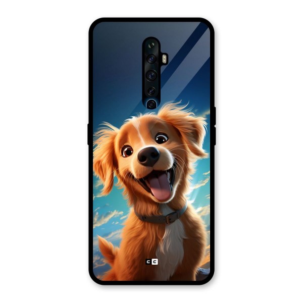 Happy Puppy Glass Back Case for Oppo Reno2 F