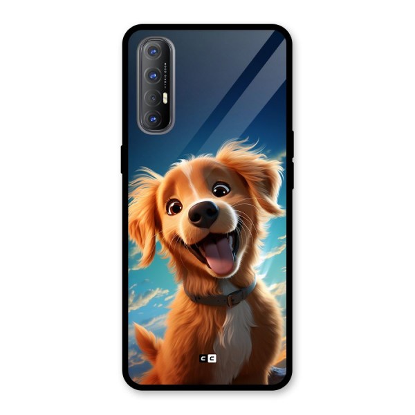 Happy Puppy Glass Back Case for Oppo Reno3 Pro