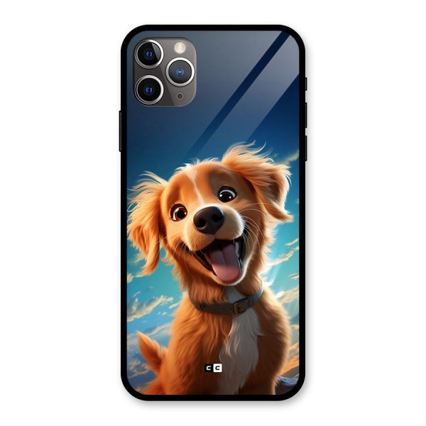 Happy Puppy Glass Back Case for iPhone 11 Pro Max