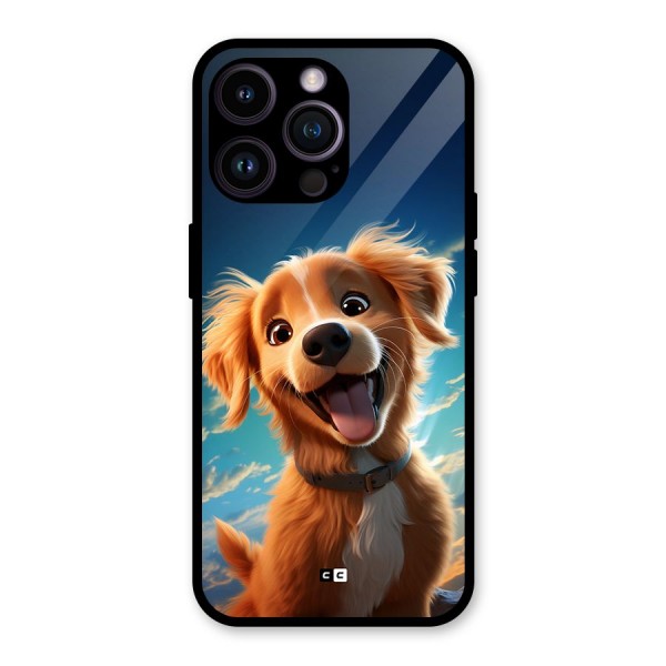 Happy Puppy Glass Back Case for iPhone 14 Pro Max