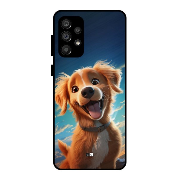 Happy Puppy Metal Back Case for Galaxy A73 5G