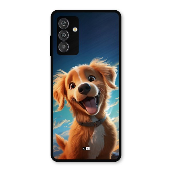 Happy Puppy Metal Back Case for Galaxy M14 5G