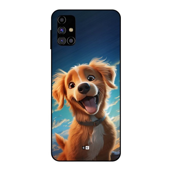 Happy Puppy Metal Back Case for Galaxy M31s