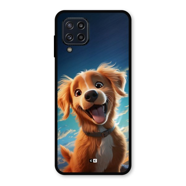 Happy Puppy Metal Back Case for Galaxy M32