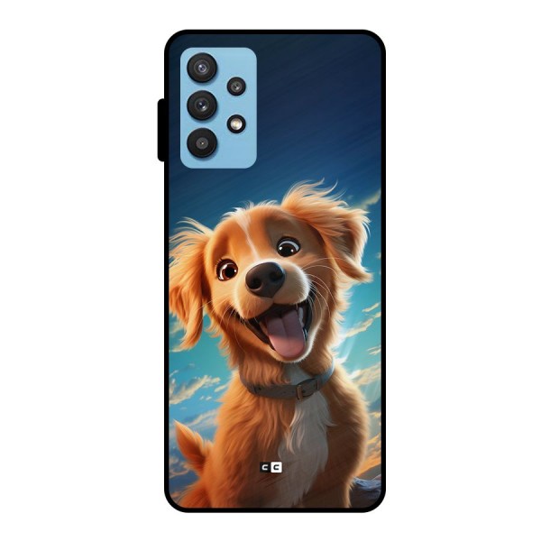 Happy Puppy Metal Back Case for Galaxy M32 5G