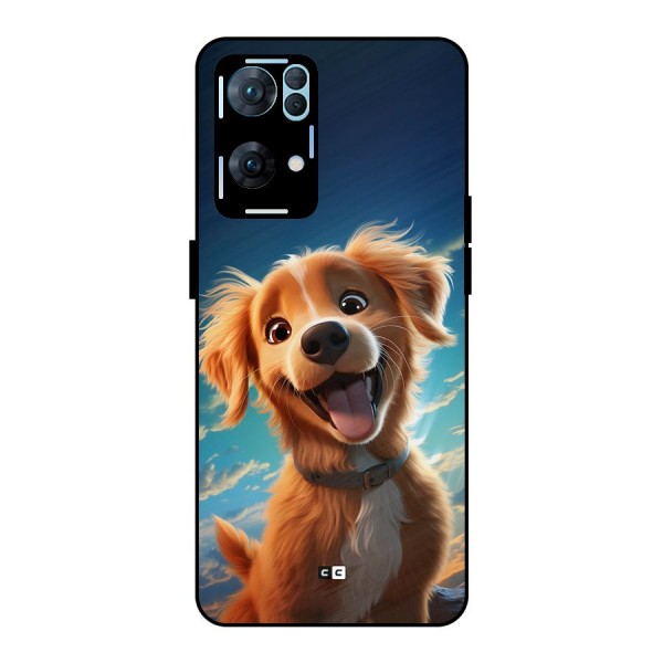 Happy Puppy Metal Back Case for Oppo Reno7 Pro 5G