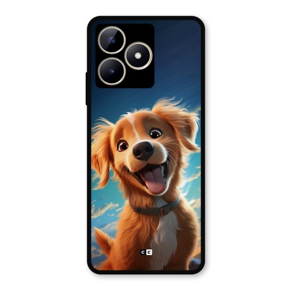 Happy Puppy Metal Back Case for Realme Narzo N53
