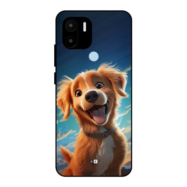 Happy Puppy Metal Back Case for Redmi A1 Plus
