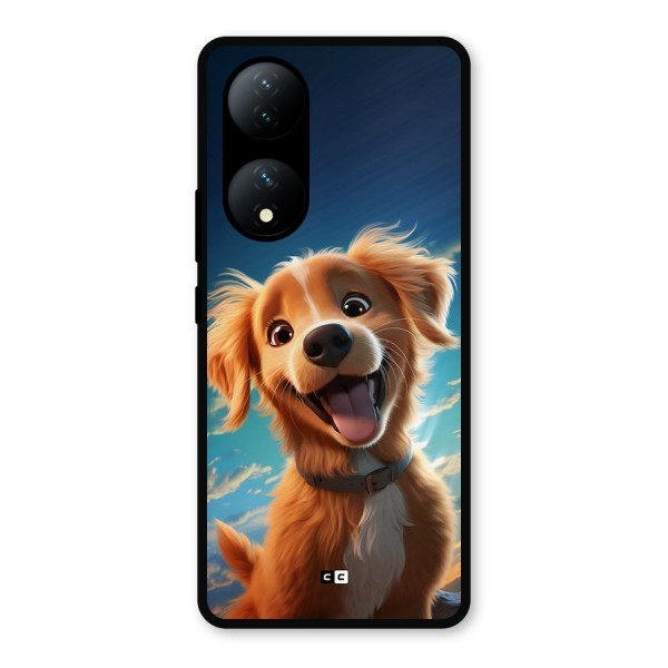 Happy Puppy Metal Back Case for Vivo T2