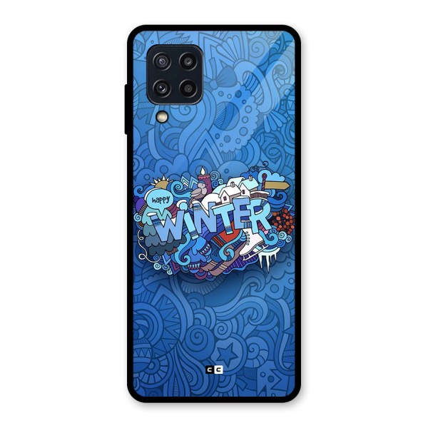 Happy Winter Glass Back Case for Galaxy M32