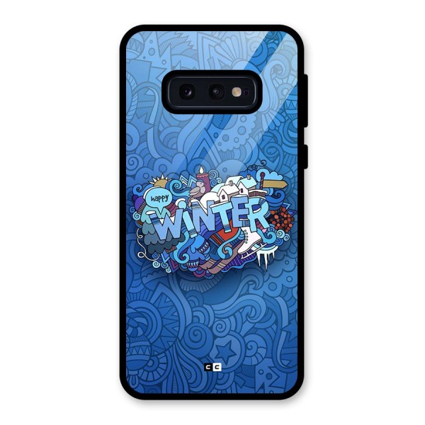 Happy Winter Glass Back Case for Galaxy S10e