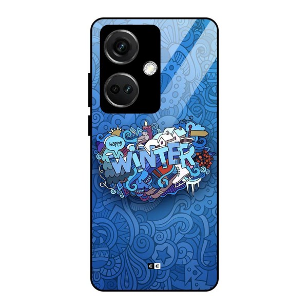 Happy Winter Glass Back Case for OnePlus Nord CE 3 5G