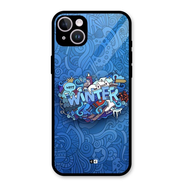 Happy Winter Glass Back Case for iPhone 14 Plus