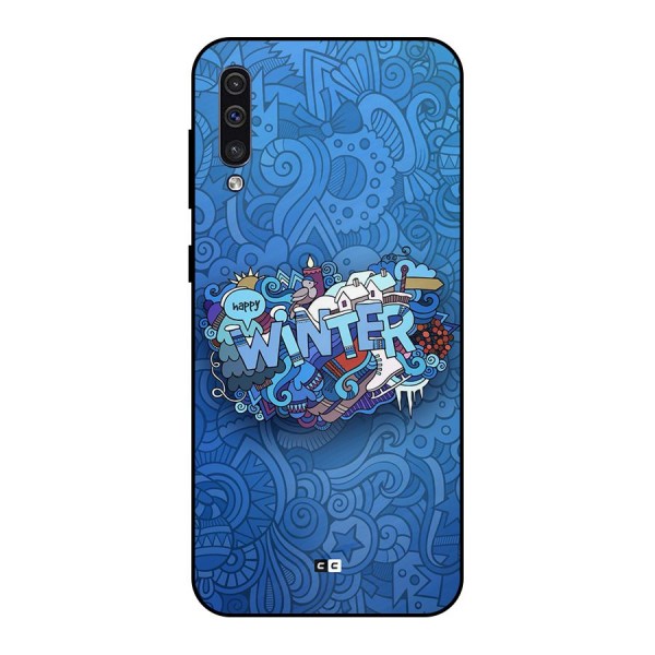 Happy Winter Metal Back Case for Galaxy A30s