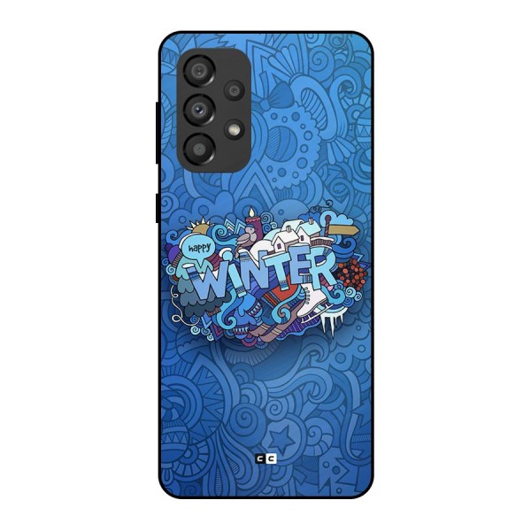 Happy Winter Metal Back Case for Galaxy A33 5G