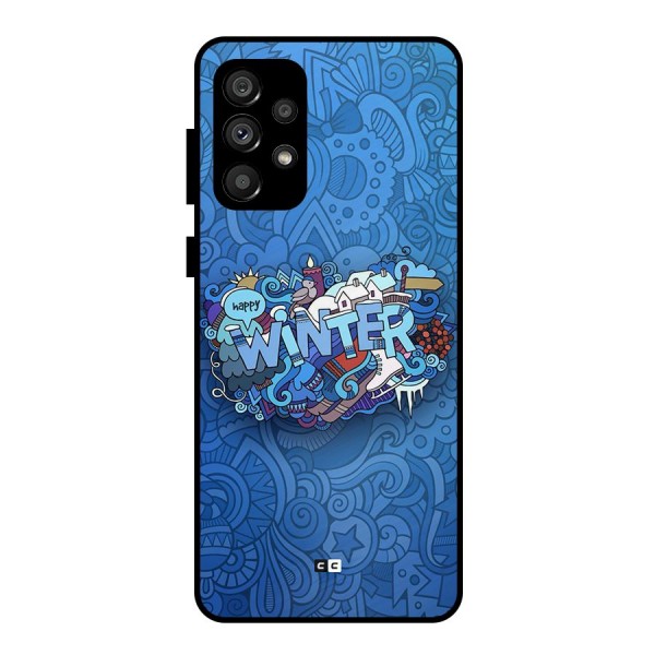 Happy Winter Metal Back Case for Galaxy A73 5G