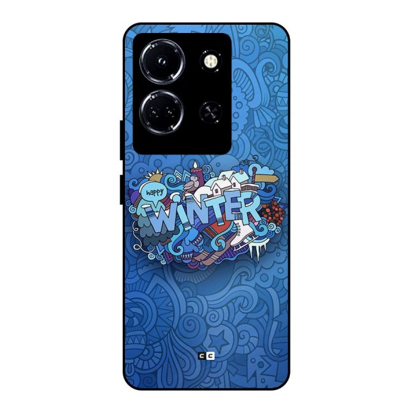 Happy Winter Metal Back Case for Infinix Note 30 5G